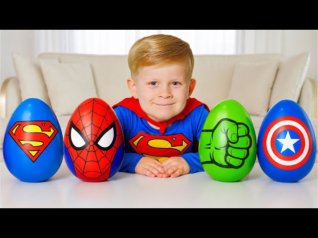 OLIVER BECOMES A SUPERHERO! ✨ Opening Giant Magic Eggs & Helping Others