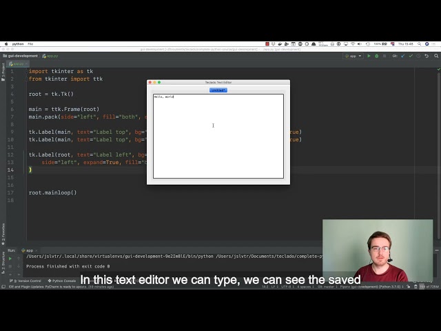 208  Starting our text editor project