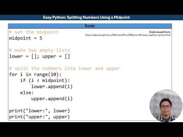Python for All - Easy Python: How to Split Numbers Using a Midpoint