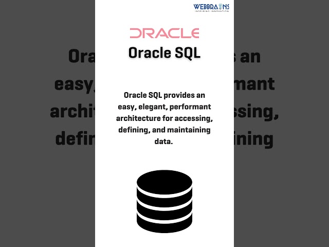 Learn Oracle SQL Course from certified trainers from Webbrains. ........#sql