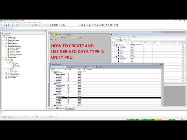 Unity Pro Tutorial: How to create and use Derived Data Types