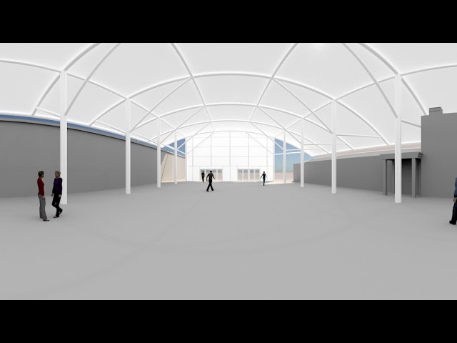 360° 3D visual of a Bespoke Tensile Canopy