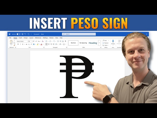 How To Insert the Peso Sign in Microsoft Word (Quick Tutorial)