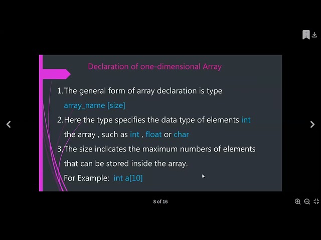 Types of Array
