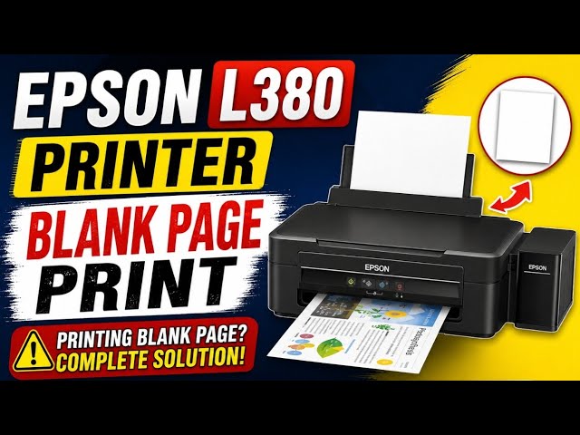 🖨️ Epson L380 Printer Blank Page Print Fix | 100% Working Solution (Hindi)