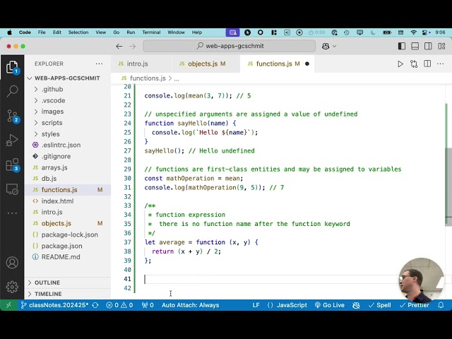 02.03: Javascript functions