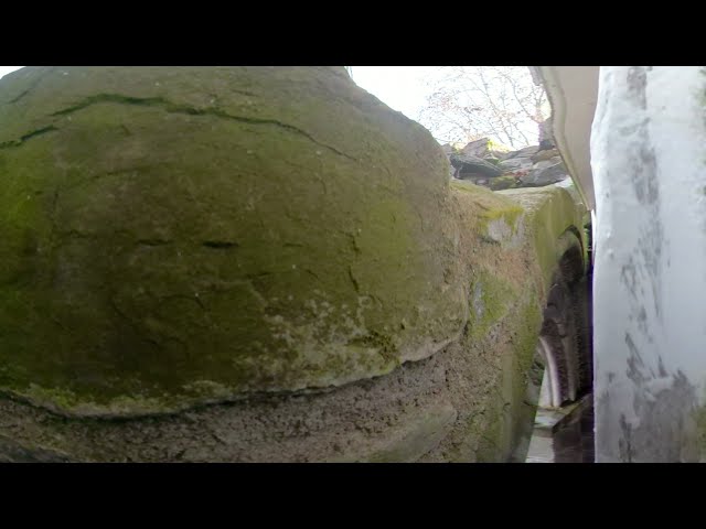 Markings in a stone church