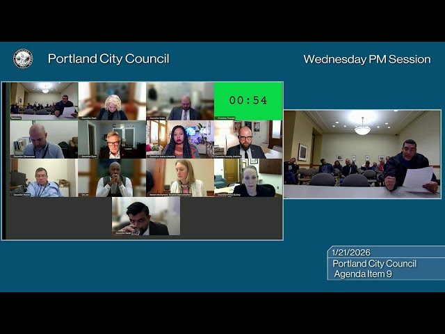 Portland City Council PM Session 01/21/26