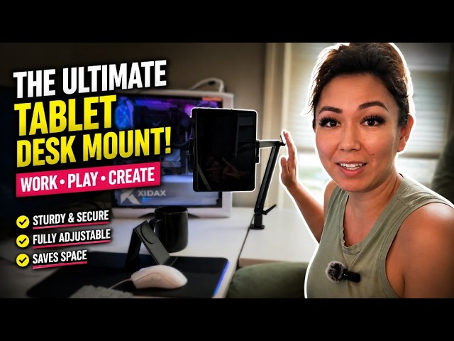 Heavy Duty Tablet Mount Review | 4.4 lb Capacity, 15.6" Device Support & C-Clamp Desk Arm