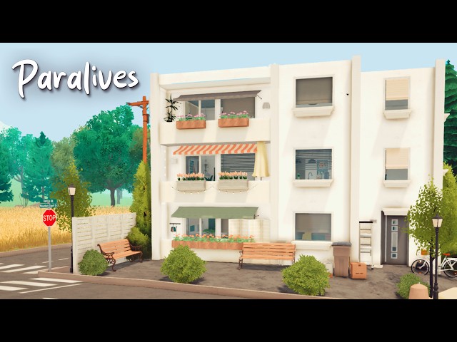 Building an Apartment House on a Tiny Lot in PARALIVES 😮 Speed Build