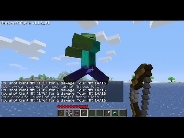 Bows & Arrows Working in Minecraft Alpha 1.1.2 MP (MixxitPlugin - 2026)