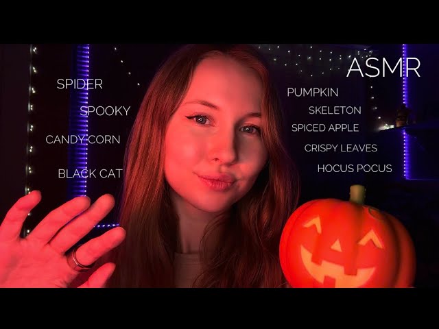 ASMR~1HR Clicky Trigger Words at 500% Sensitivity (Fall & Halloween Edition) 🍁👻🎃✨