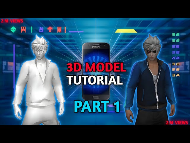 Free fire 3d model tutorial in Android 📲 | Prisma 3d animation editing 💥