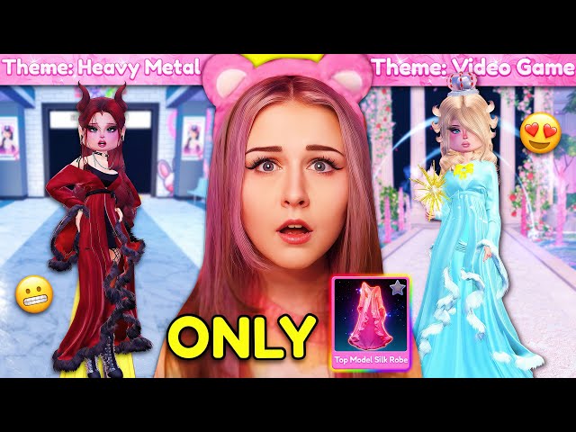 ONLY Wearing The TOP MODEL Robe For EVERY THEME In DRESS TO IMPRESS! *hard* | ROBLOX Challenge