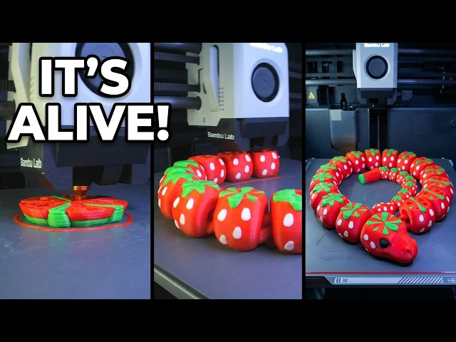 3D Printed Strawberry Dragon! #3dprinting