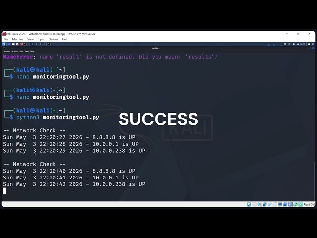 Automating Network Checks with Python (Kali Linux Lab)