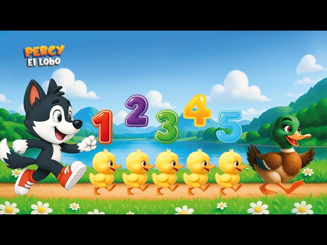 The Five Little Ducks 🦆 | Children's Song | Percy the Wolf 🐺