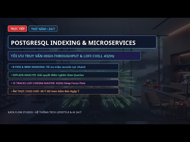 💻 Bóc Tách Kiến Trúc Microservices & PostgreSQL Indexing Chuyên Sâu | Lofi Coding 432Hz