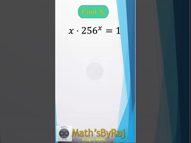 Exponential Math Problem #maths #exponential #solving #mathematics