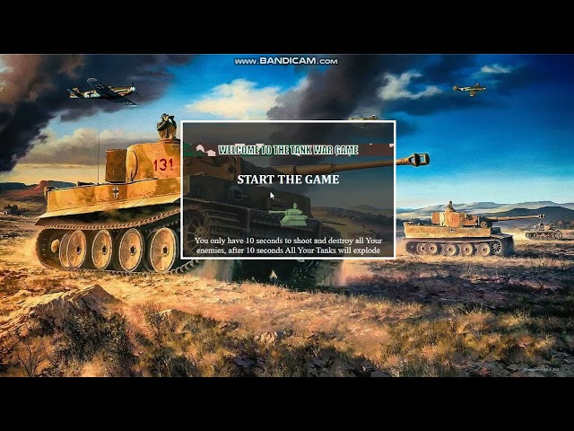 Self Made Javascript Game Project 1 : The Tank War