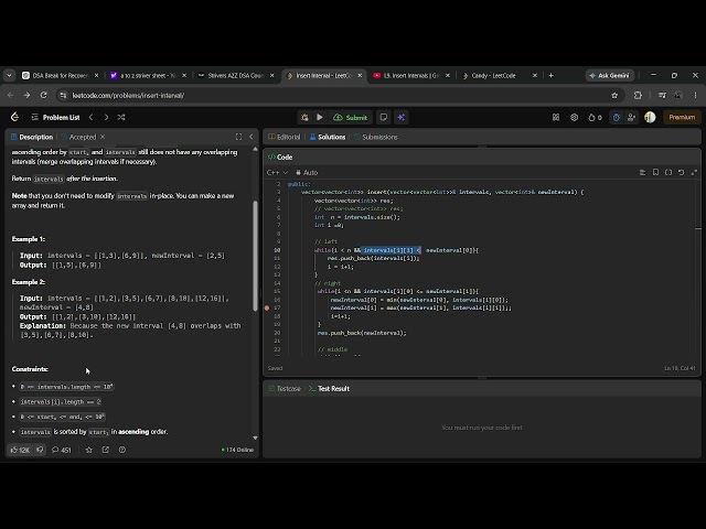 Insert Interval Problem | Greedy Approach in C++