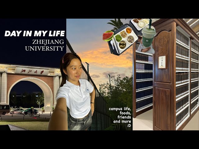 Day in my life at Zhejiang University 🇨🇳 | dorm, campus, library, food tour
