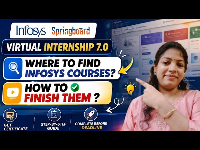 Infosys Internship Courses Guide 🔥 | Where to Find & How to Complete Them