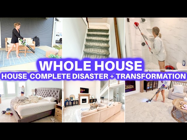 MESSY WHOLE HOUSE TRANSFORMATION + RESET | CLEAN WITH ME | CLEANING MOTIVATION | JAMIE’S JOURNEY
