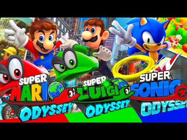 Super Mario Odyssey: Mario, Luigi & Sonic - Full Game Walkthrough