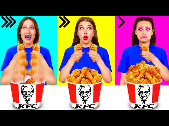 Fast, Medium or Slow Food Challenge | Epic Food Battle by KaZaZa Challenge