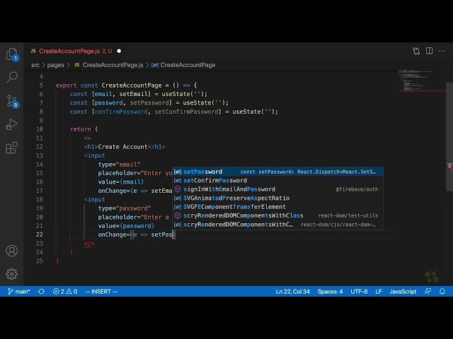 38  Create Firebase Auth Accounts || Full Stack React Development