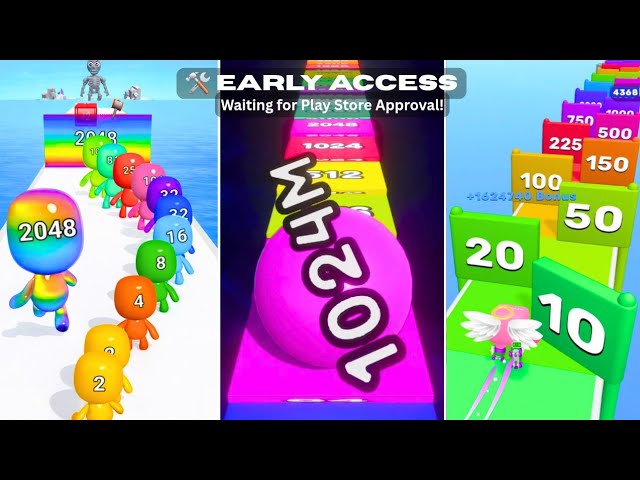 BGH2048 (Early Access) vs Man Runner 2048 vs Level Up Numbers | Play Store Coming Soon!