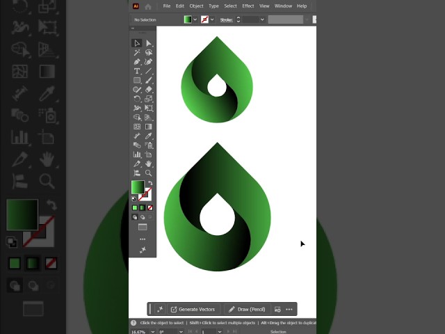 How to make this glossy leaf logo in Illustrator #logodesign #illustrator #tutorial