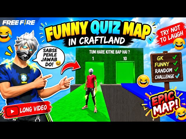 How To Make A FUNNY QUIZ MAP In Free Fire 😂 | Craftland Tutorial | vsh harsh gaming 2809