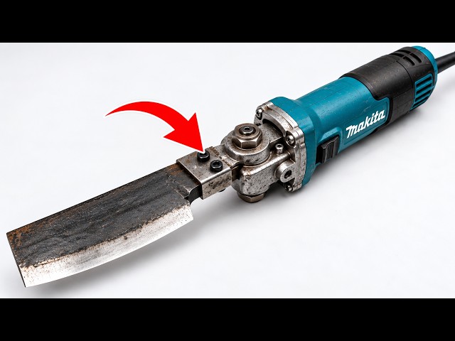 99% of welders don’t know this secret! Attach a knife to an angle grinder—make a million-dollar tool