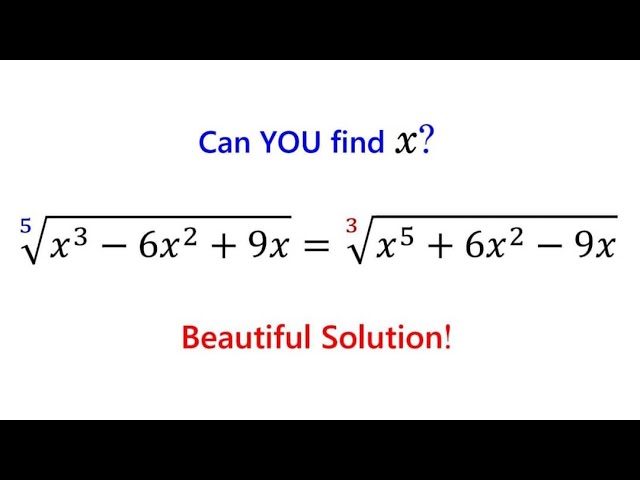 This Radical Equation Looks Impossible. Can You Solve it?