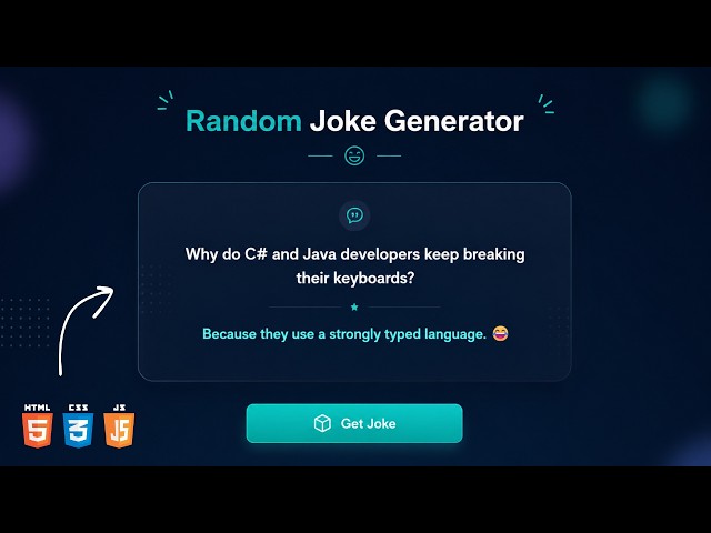 Random Joke Generator | Learn Fetch API & DOM Manipulation
