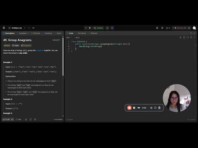 Group Anagrams – Clean Java Solution Explained (Sorting + HashMap | LeetCode #49)