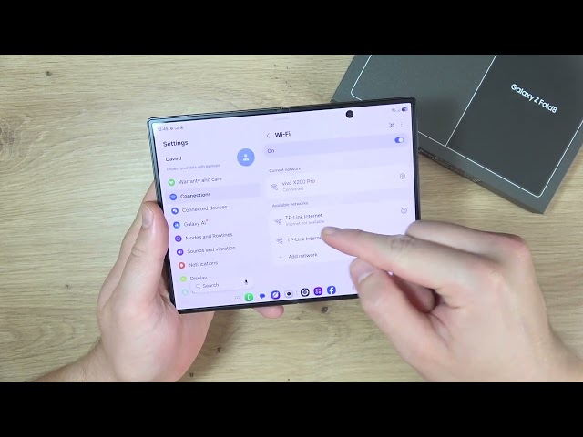 Samsung Z Fold 8/8Ultra: How to Connect to WiFi