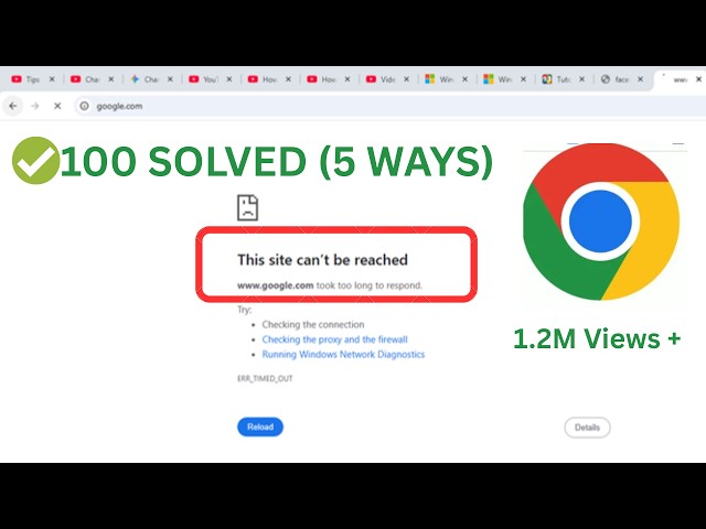 This Site Can't be Reached Problem GOOGLE CHROME |This Site Can't be Reached Error in Google Chrome✅