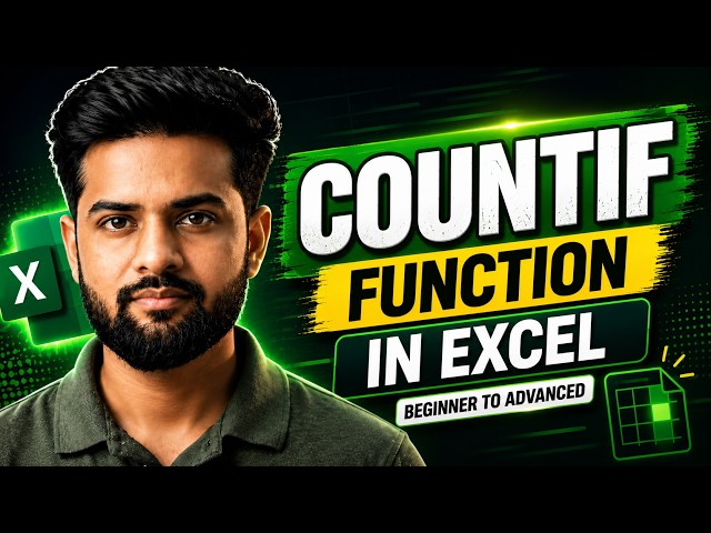 COUNTIF Function in Excel | Beginner to Advanced | TechLoons