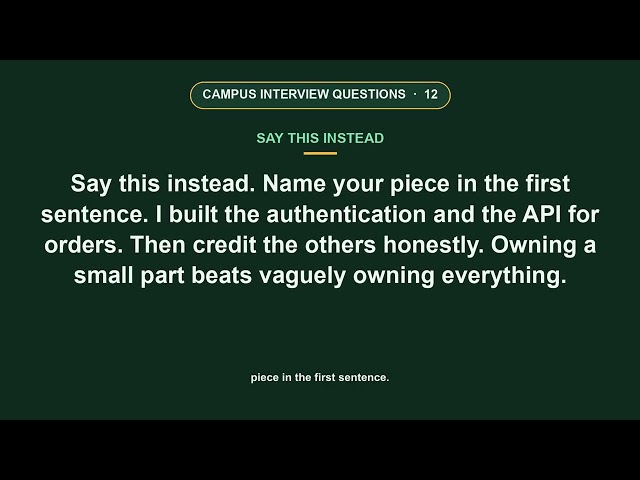 Campus Placement Interview Questions - Full Session 1