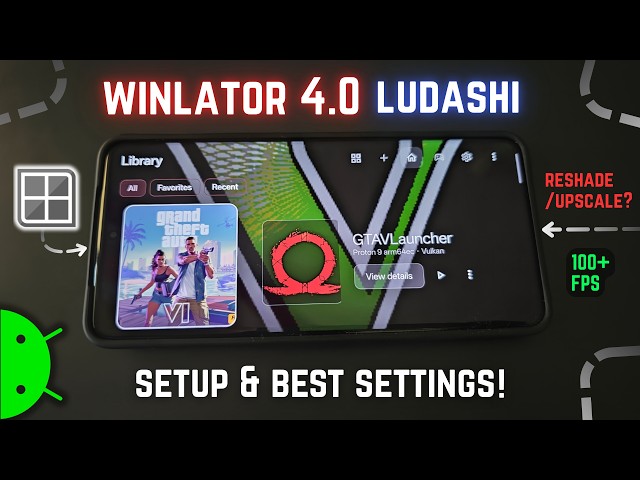 NEW Winlator Ludashi v4.0 Emulator UPDATE on Android - Setup & Best Settings! - ReShade Feature?