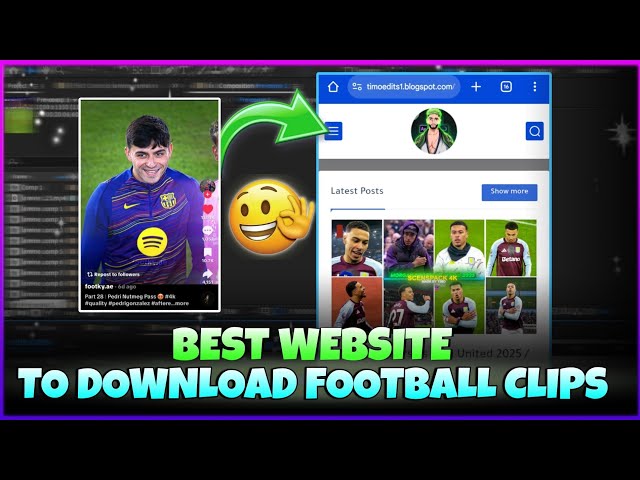 Best Website To Download Football Clips For Editing Tiktok & YouTube Schorts ! 
