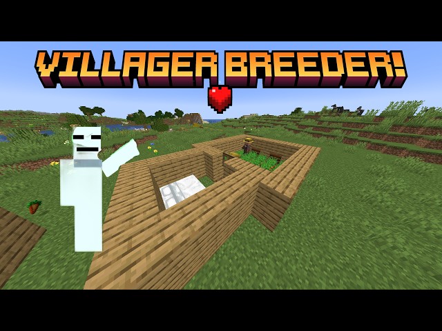 Tutorial on building a villager breeder farm in Minecraft!!