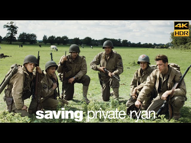 Saving Private Ryan (1998) | Machine Gun Nest Movie Clip 4K HDR10 Kodak 5247 Remastered