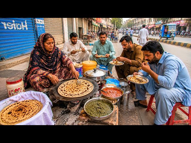 WHERE THE TAWA NEVER STOPS | WOMEN MAKING & SELLING HOT PARATHAS | ROADSIDE STREET FOOD IN PAKISTAN