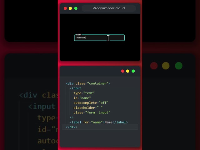 Stylish Input Label Animation with HTML and CSS 🎨💻