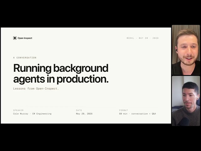 Running Background Agents in Production OpenInspect