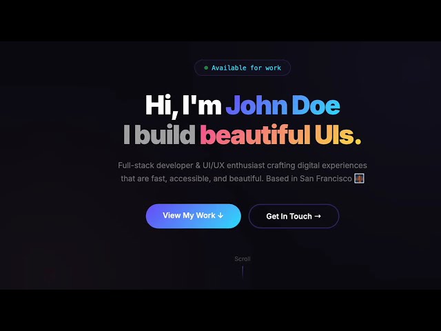 How to Create a Stunning Animated Website with HTML, CSS & JavaScript